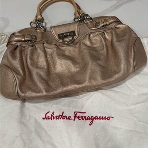 Salvatore Ferragamo Metallic Gold Shoulder Bag
